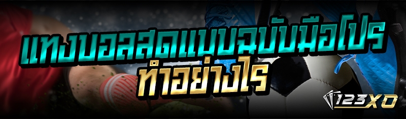 แทงบอลสดแบบฉบับมือโปร ทำอย่างไ